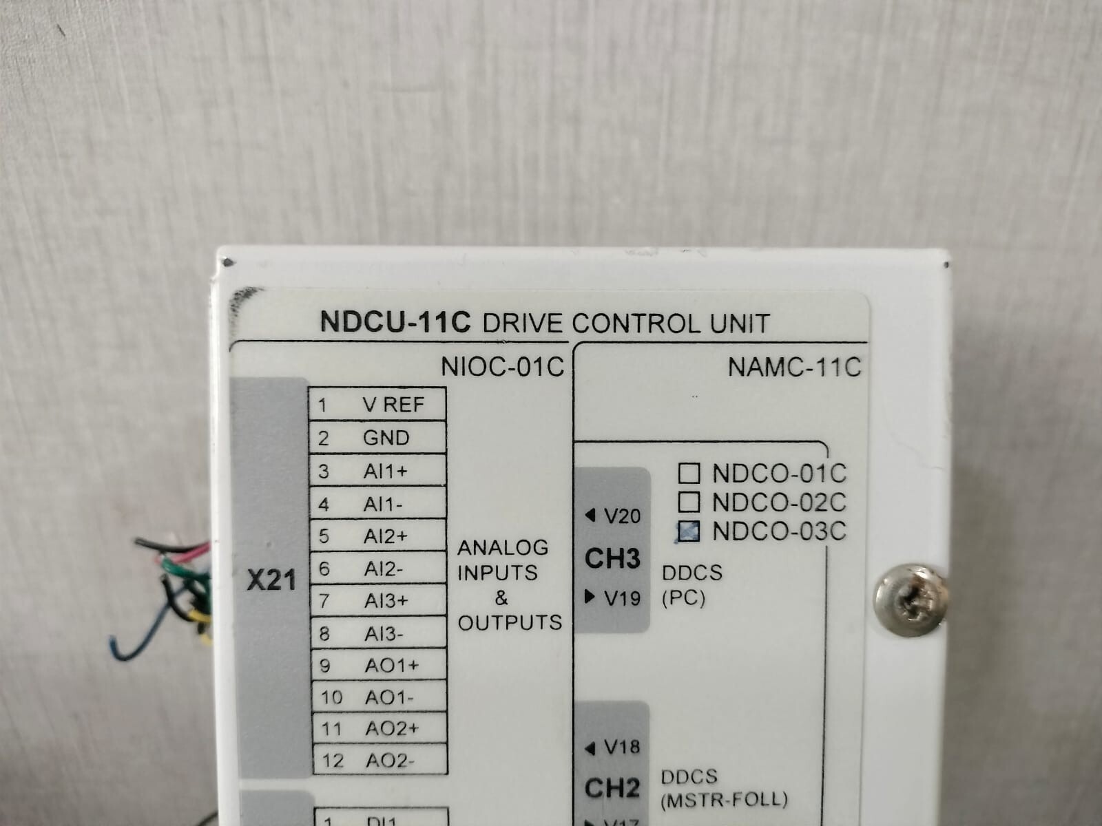 ABB 6403 9831 ABB NDCU-11CK / NDCU-11C NIOC-01C DRIVE CONTROL UNIT 6403 9831 2