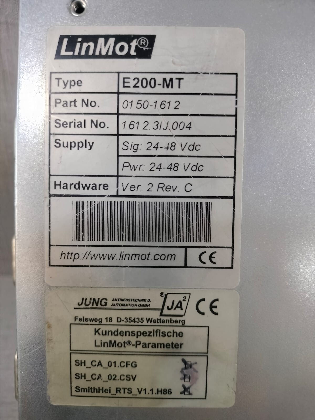 LINMOT 0156-1612 LINMOT E200-MT P/N 0156-1612 MULTI TRIGGER DRIVE 5
