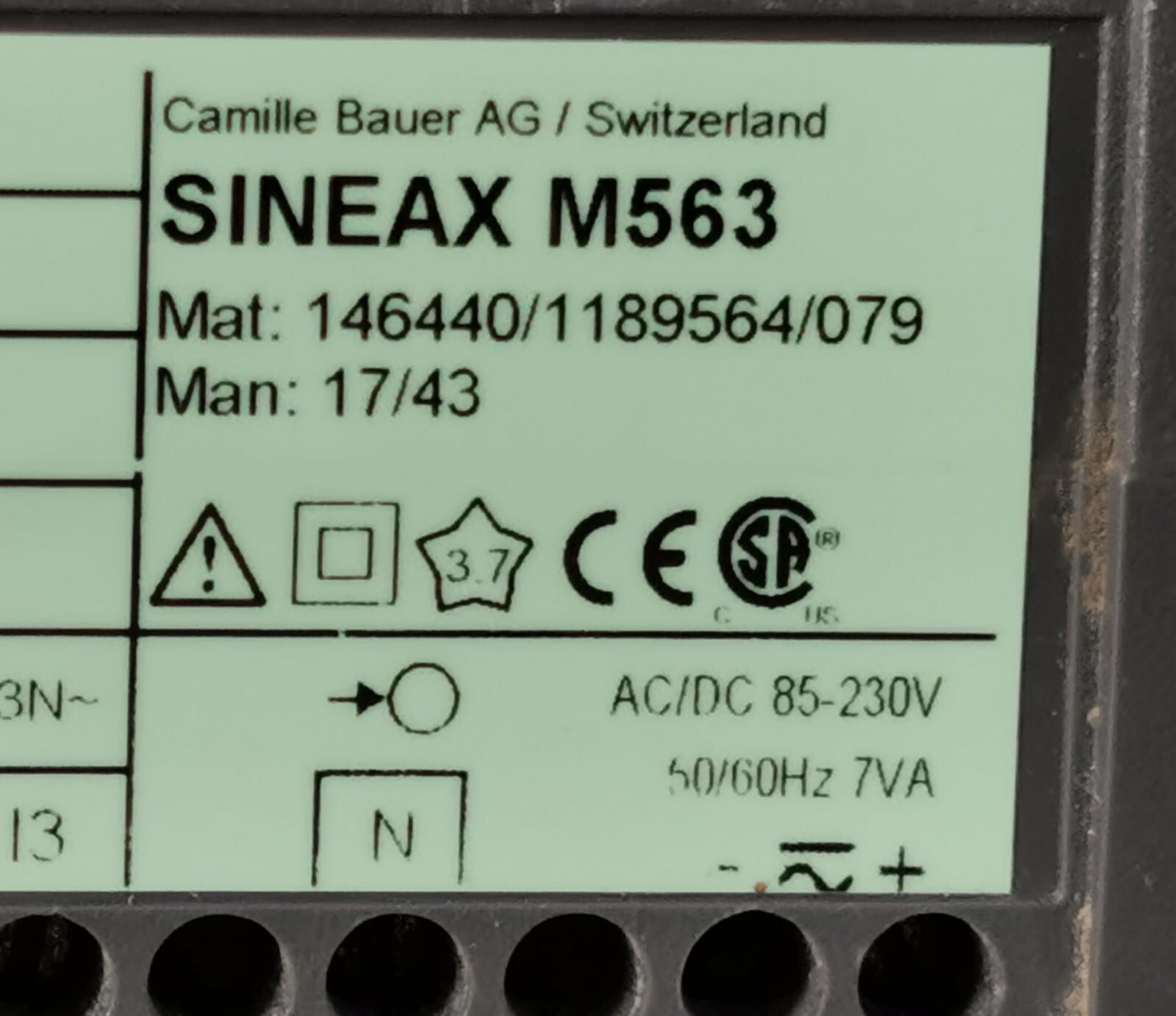 Camille Bauer M563 Camille Bauer SINEAX M563 Programmable Multi-transducer 2