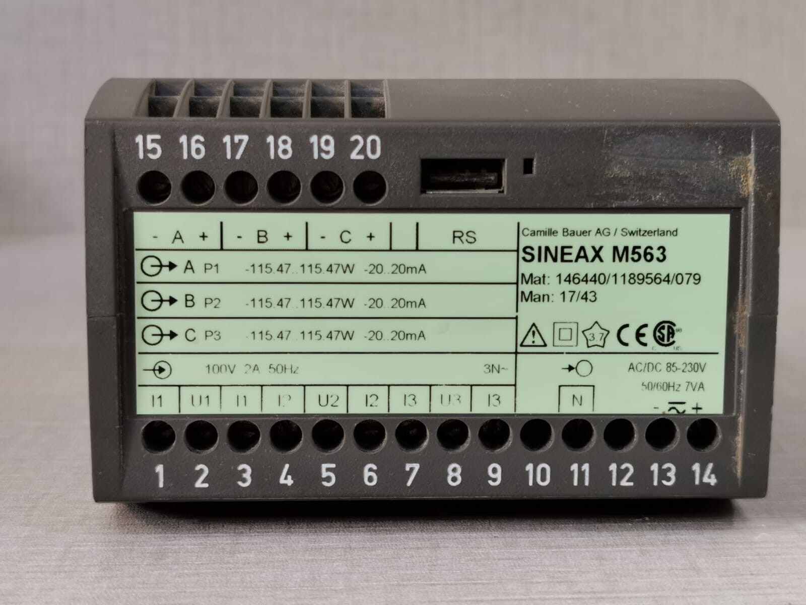 Camille Bauer M563 Camille Bauer SINEAX M563 Programmable Multi-transducer 3