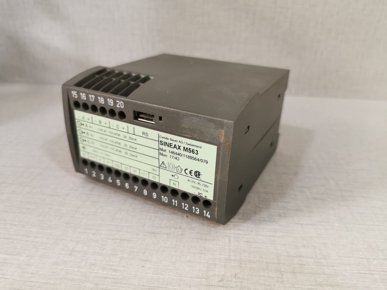 Camille Bauer M563 Camille Bauer SINEAX M563 Programmable Multi-transducer 7