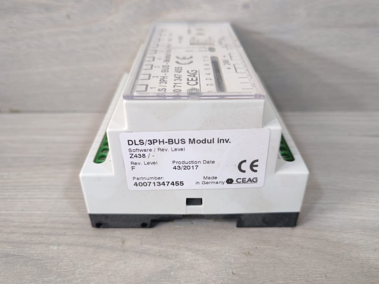 CEAG 400 71 347 455 Z438 CEAG DLS/ 3PH-BUS MODUL INV. 400 71 347 455 Z438 REV.LEVEL F 4