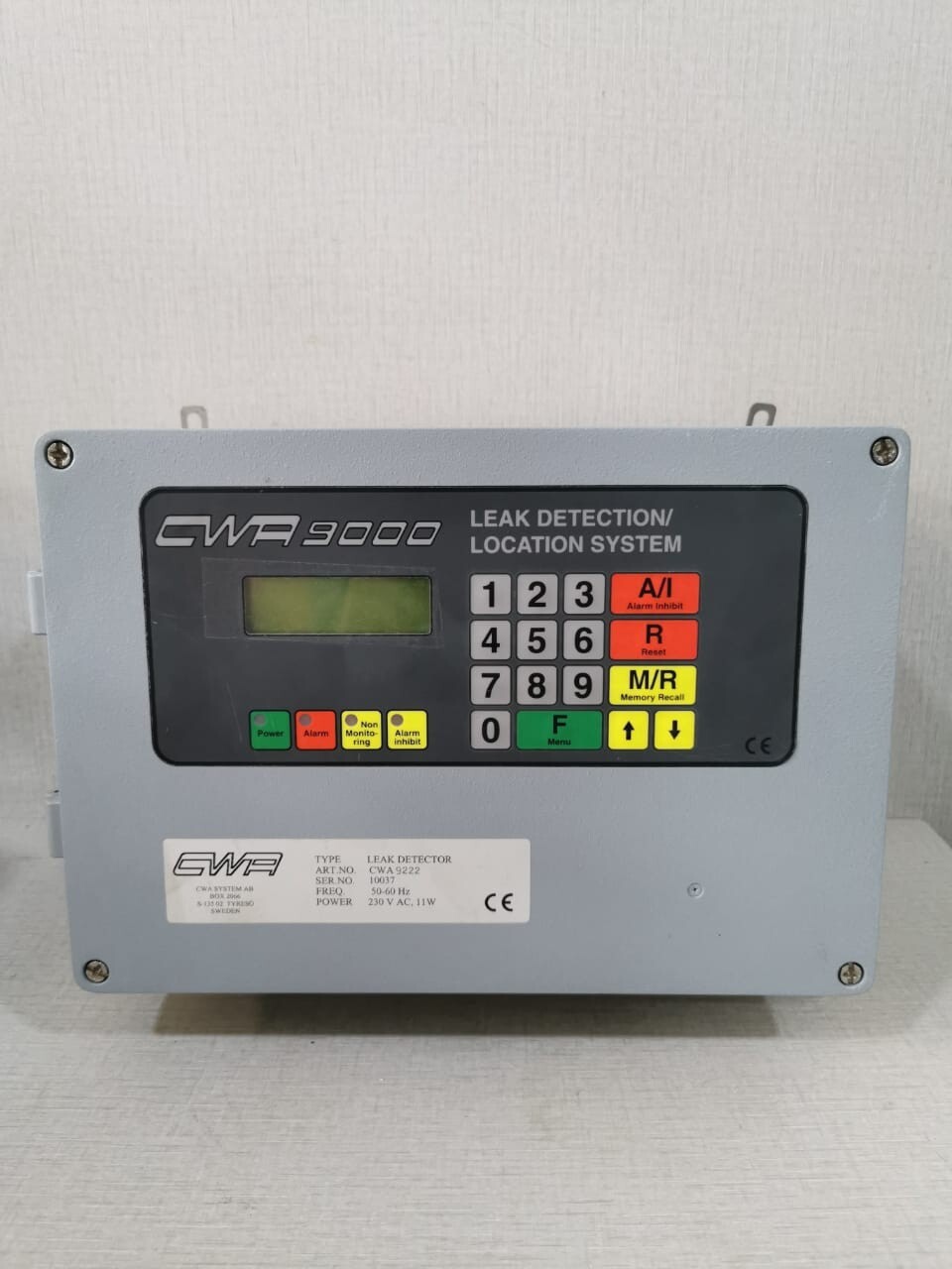 Rockwell Automation CWA-9000 CWA 9000 LEAK DETECTION / LOCATION SYSTEM CWA 9222 CWA SYSTEM AB BOX 8