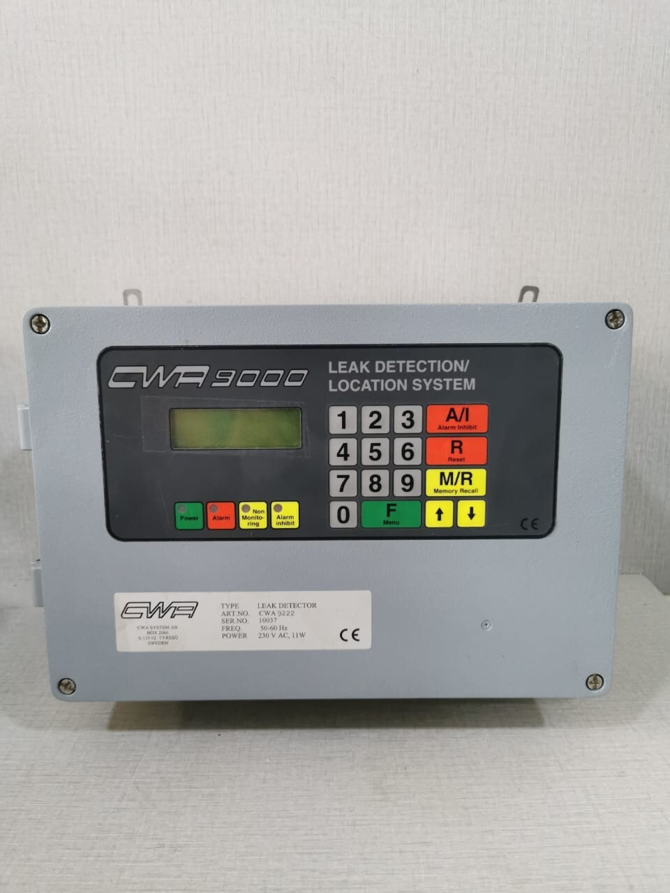 CWA 9000 LEAK DETECTION / LOCATION SYSTEM CWA 9222 CWA SYSTEM AB BOX