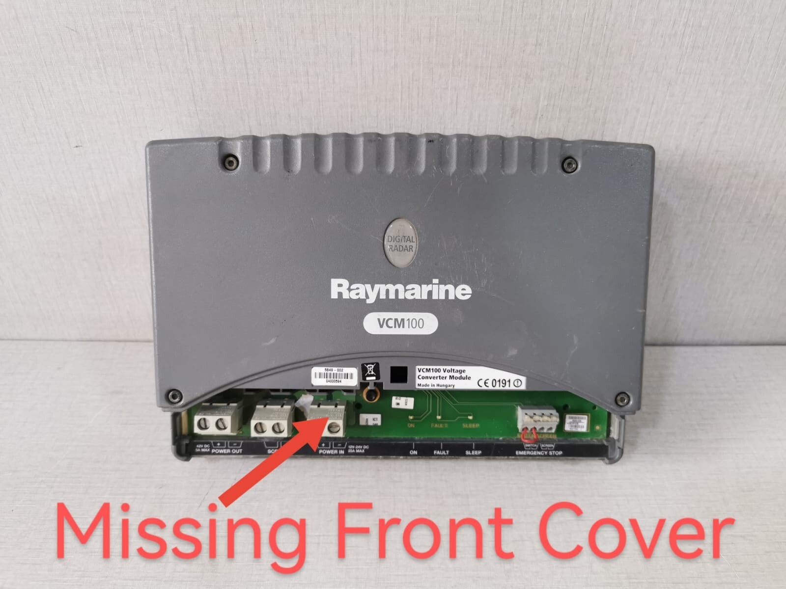 Raymarine VCM 100 Voltage Converter Module - Missing Front Cover