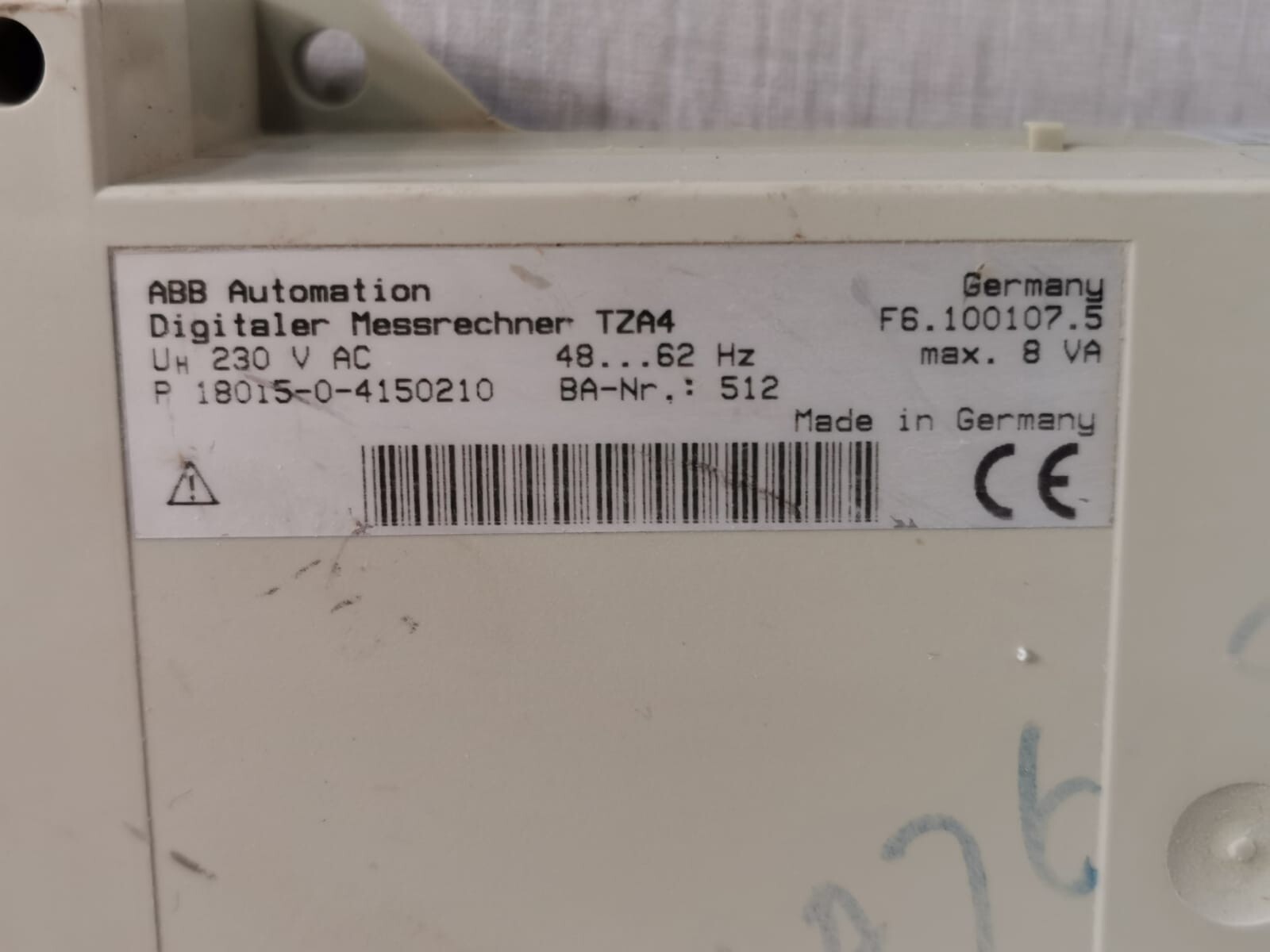 ABB F6.100107.5 ABB TZA4 DIGITAL MEASURING COMPUTER F6.100107.5 4