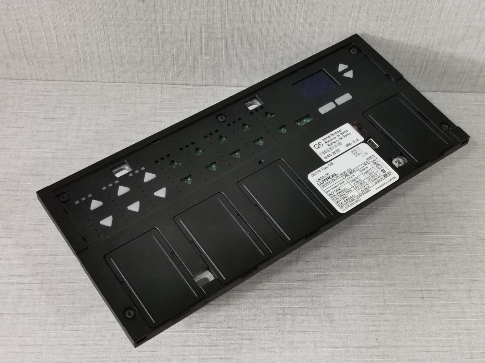 Lutron QSGR-3P LUTRON GRAFIK EYE QS QSGR-3P BASE CONTROL UNIT,3 LIGHTING ZONES-MISSING KEYPAD 9