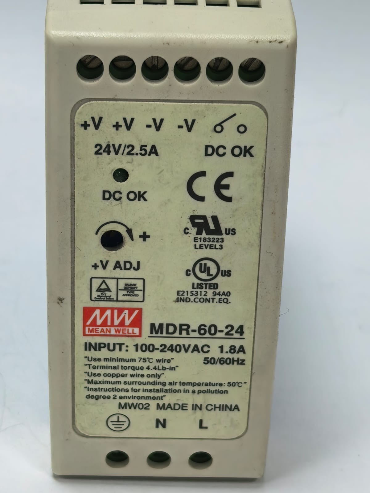 MEAN WELL MDR-60-24 MEAN WELL MDR-60-24 DIN-Rail Power Supply 3