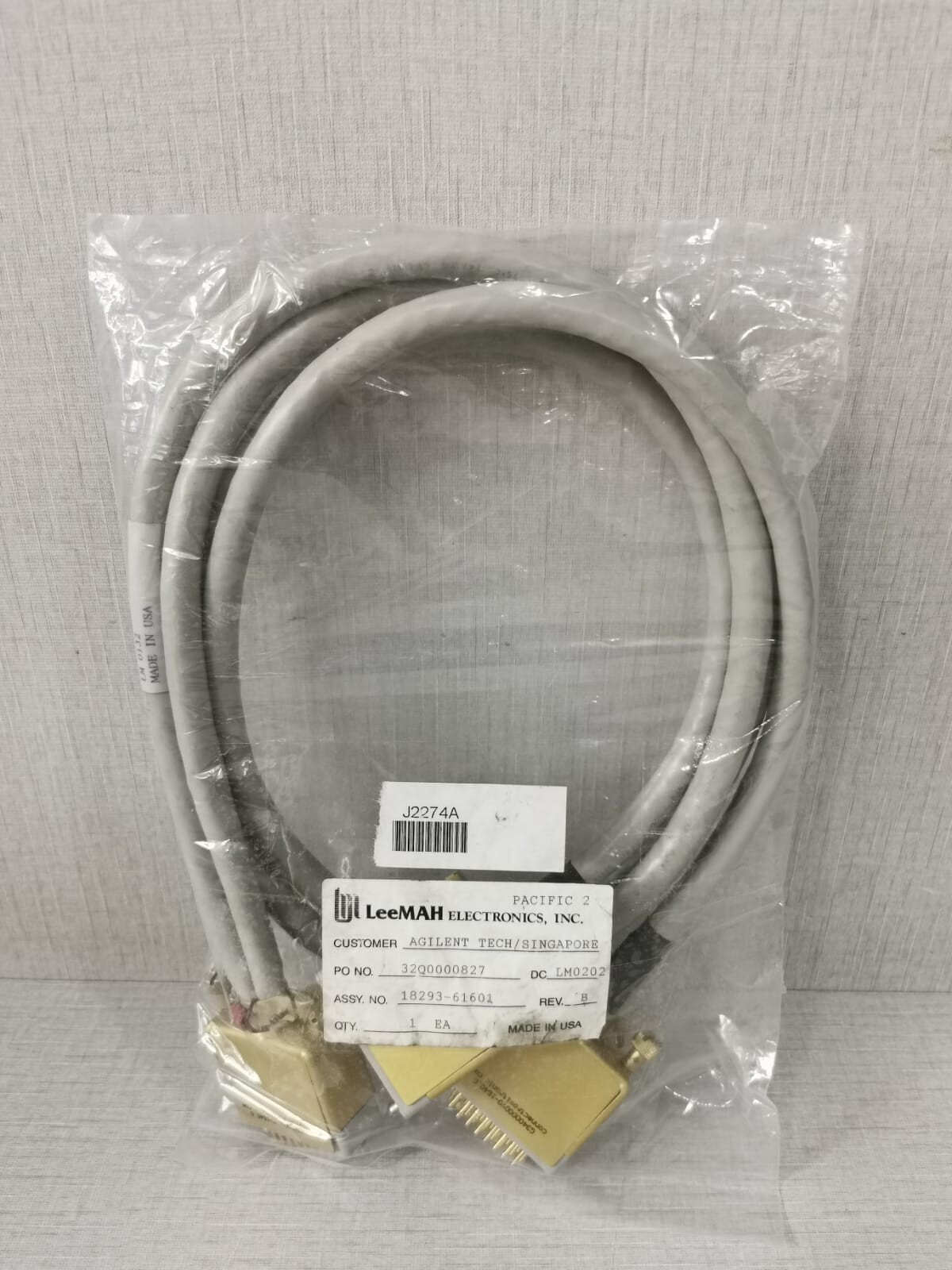 LEEMAH AGILENT 18293-60601 REV.B Y Cable Assembly Set Interface Device