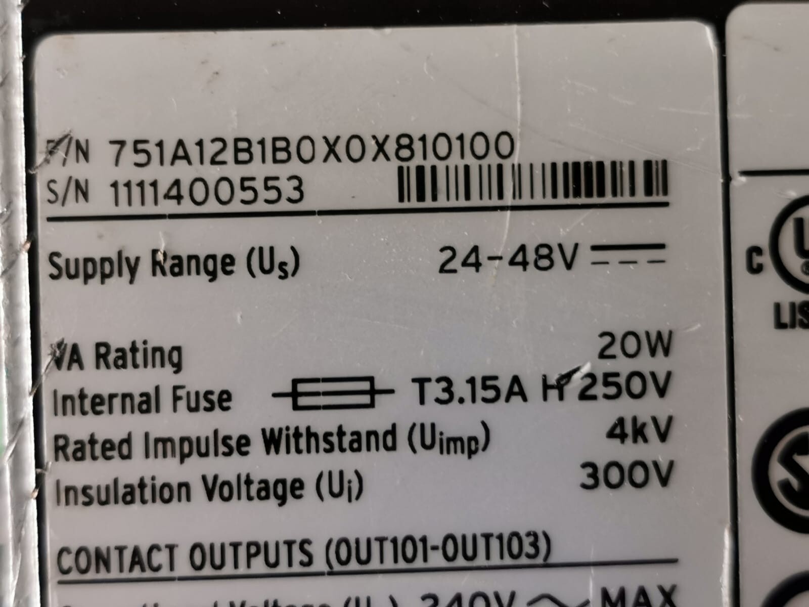 SEL SEL-751A SEL SEL-751A Feeder Protection Relay P/N: 751A12B1B0X0X810100 3