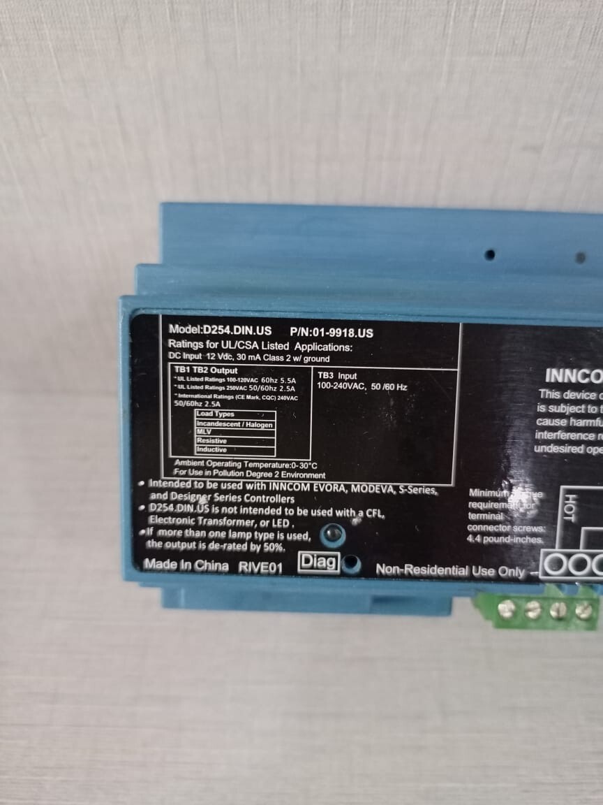 Honeywell D254.DIN.US Honeywell D254.DIN.US Rail Lamp Dimmer P/N: 01-9918.US WITH 02-9922 REV C BOARD 3
