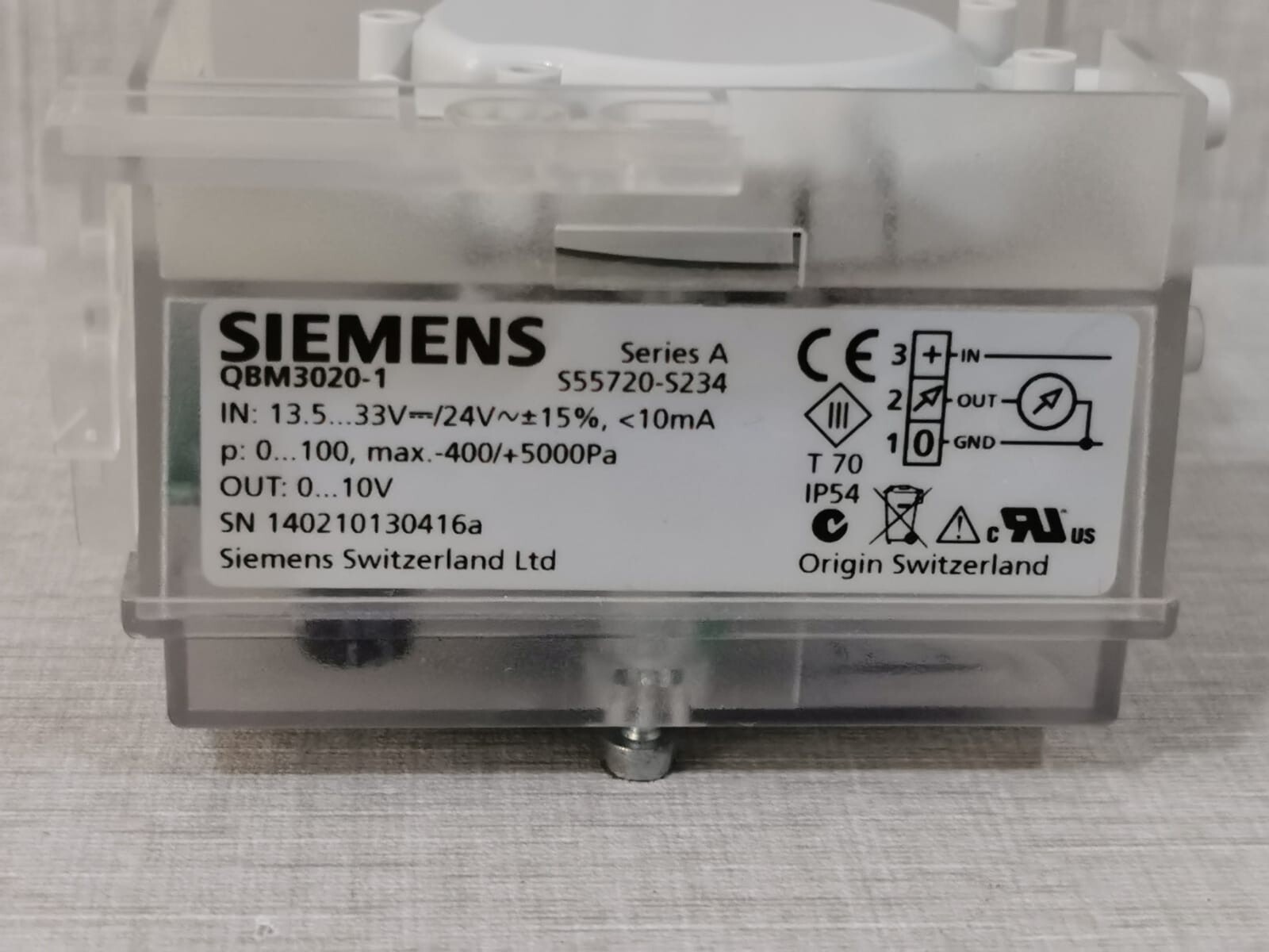 Siemens QBM3020-1 Siemens QBM3020-1 Air Differential Pressure Sensor 2