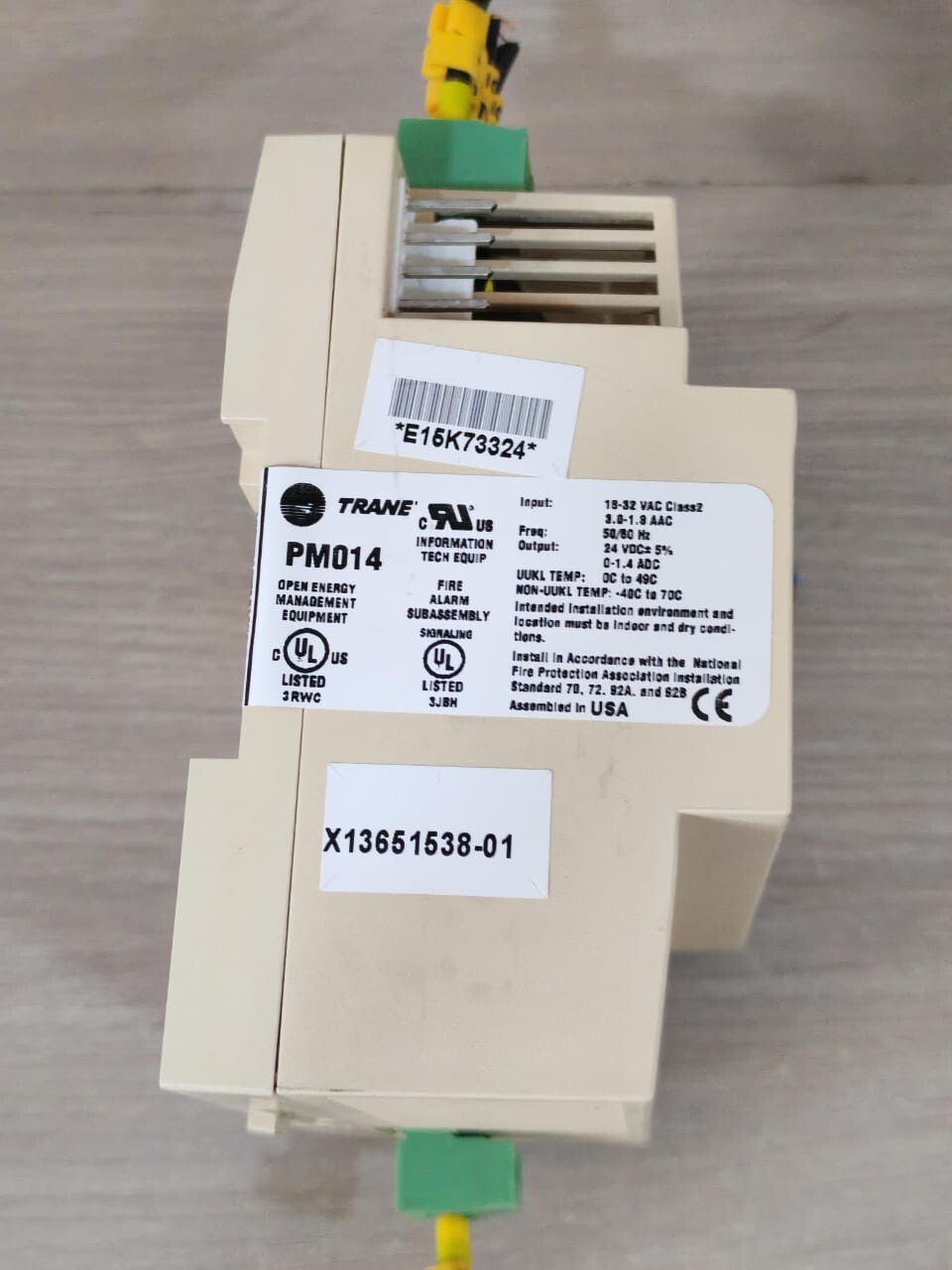 Trane REV-102 TRANE PM014 X13651473010 REV 102 POWER SUPPLY MODULE 24VAC ONLY 6
