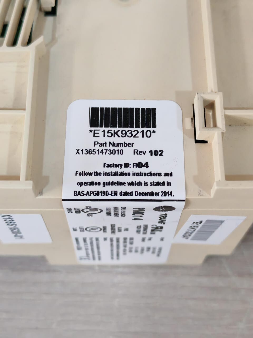 Trane REV-102 TRANE PM014 X13651473010 REV 102 POWER SUPPLY MODULE 24VAC ONLY 10