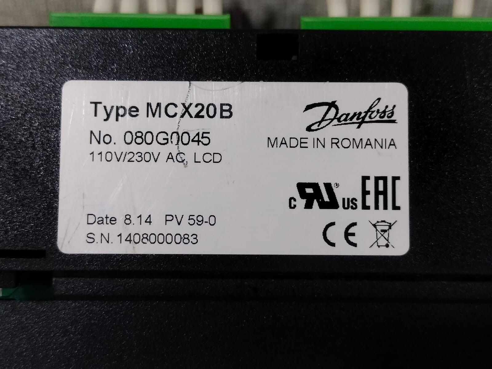 Danfoss MCX20B DANFOSS MCX20B 080G0045 110V/230V AC,LCD 10