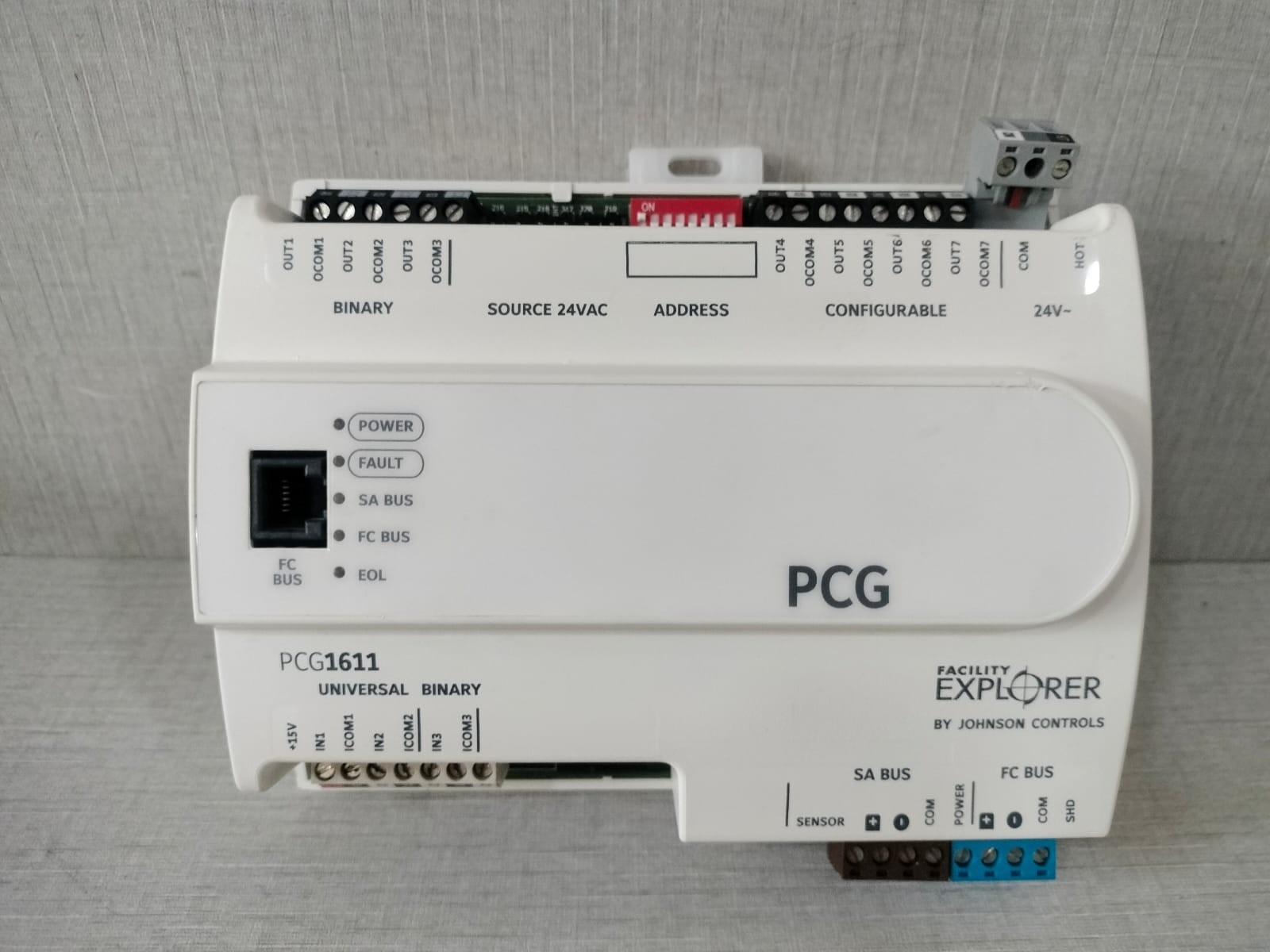 JOHNSON CONTROLS PCG1611 FX-PCG1611-1 REV Y S/W VER 6.2 RY11825