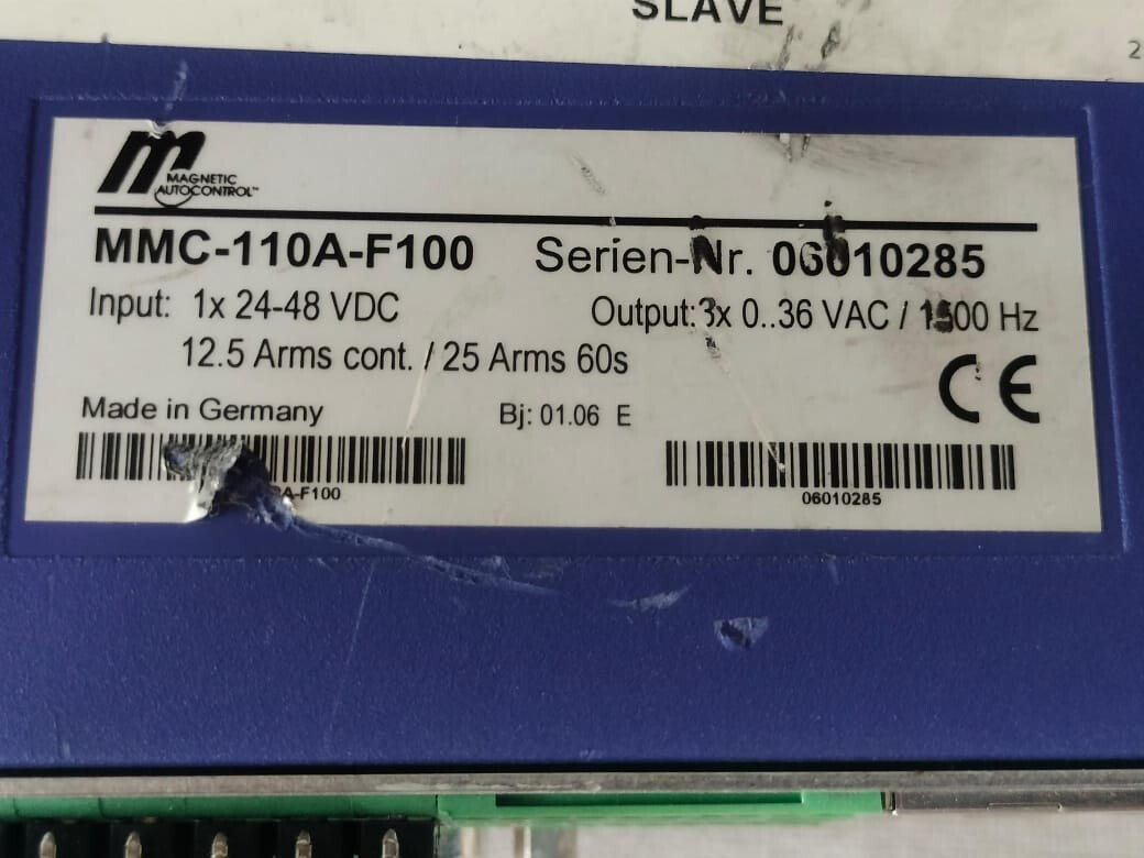 Magnetic AutoControL 4912 5001_11 Magnetic AutoControL MMC-110A-F100 SW 4912 5001_11 Slave Control Unit 48VDC 8