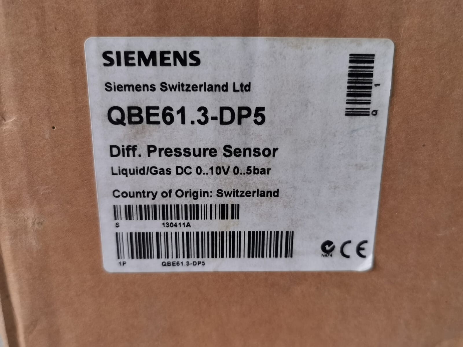 Siemens QBE61.3-DP5 SIEMENS QBE61.3-DP5 Differential Pressure Sensor 2