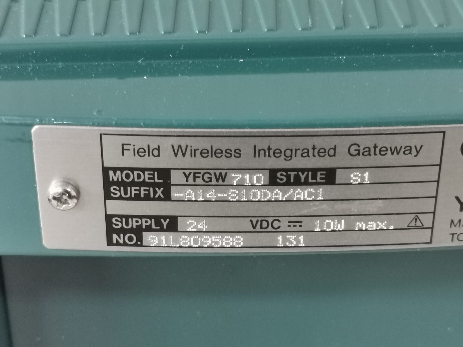 Yokogawa A14-S10DA/AC1 Yokogawa YFGW710 S1 Field Wireless Integrated Gateway A14-S10DA/AC1 4