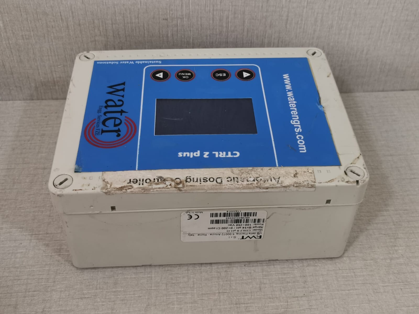 FWT CTRL 2 plus FWT CTRL2 B ph-cl Range 0-14 ph/0-200 cl ppm 10