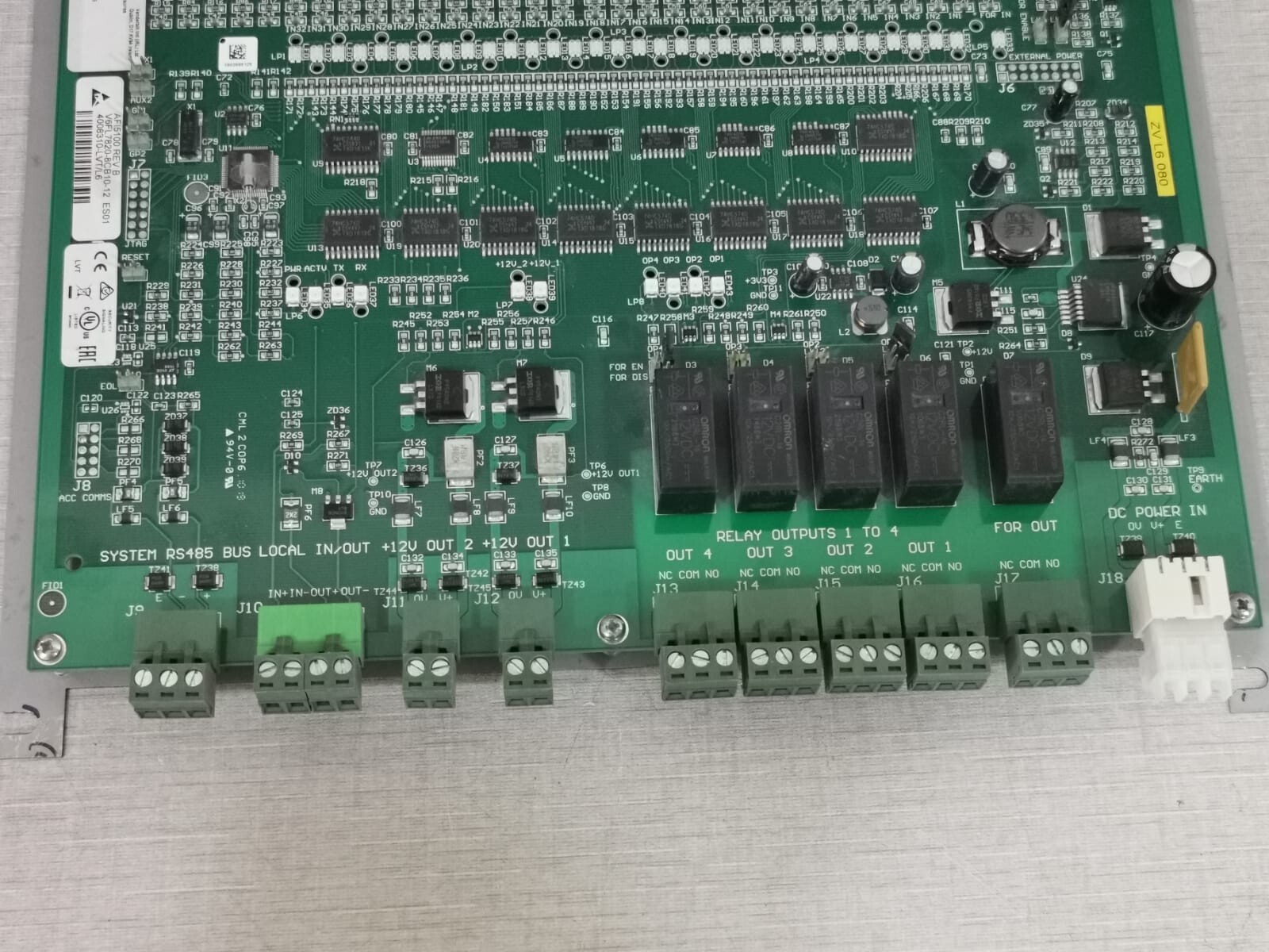 VANDERBILT V6FL7820-8CB10-12 VANDERBILT AFI5100 REV. B PCB Control Board V6FL7820-8CB10-12 6