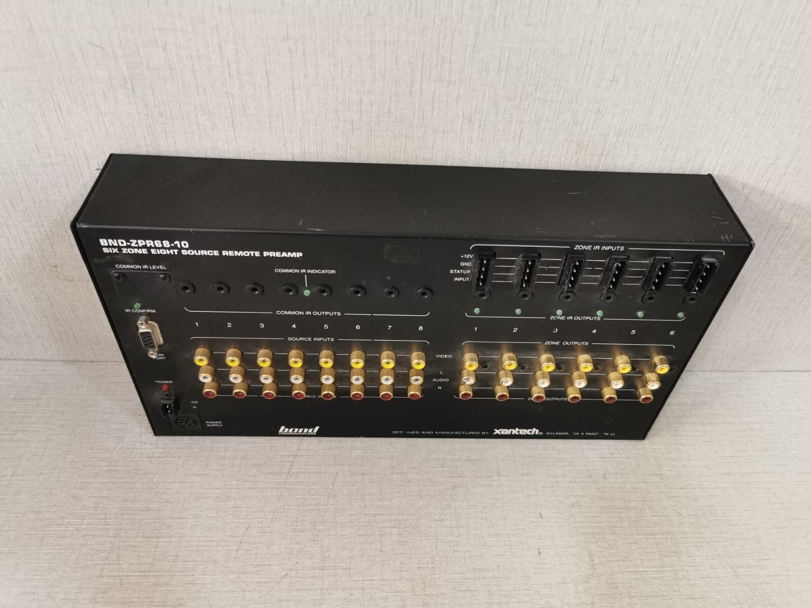 Xantech BND-ZPR68-10 XANTECH BND-ZPR68-10 SIX ZONE EIGHT SOURCE REMOTE PREAMP 6