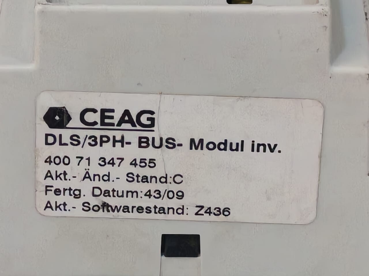 CEAG 40071347455 CEAG DLS/3PH-BUS-Modul Inv. 400 71 347 455 akt & stand C Missing Label on Top 2
