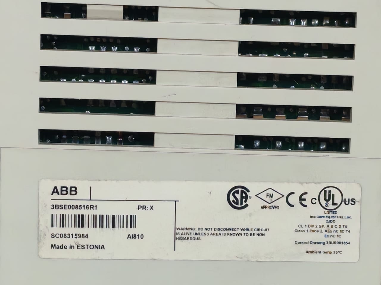 ABB 3BSE008516R1 AI810 ABB 3BSE008516R1 Analog Input 8Channel Module WITHOUT BASE 3