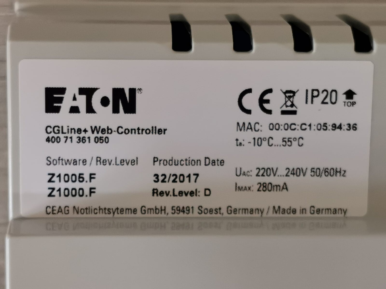 EATON 40071361050 EATON CGLine+Web-Controller 400 71 361 050 / 40071361050 2