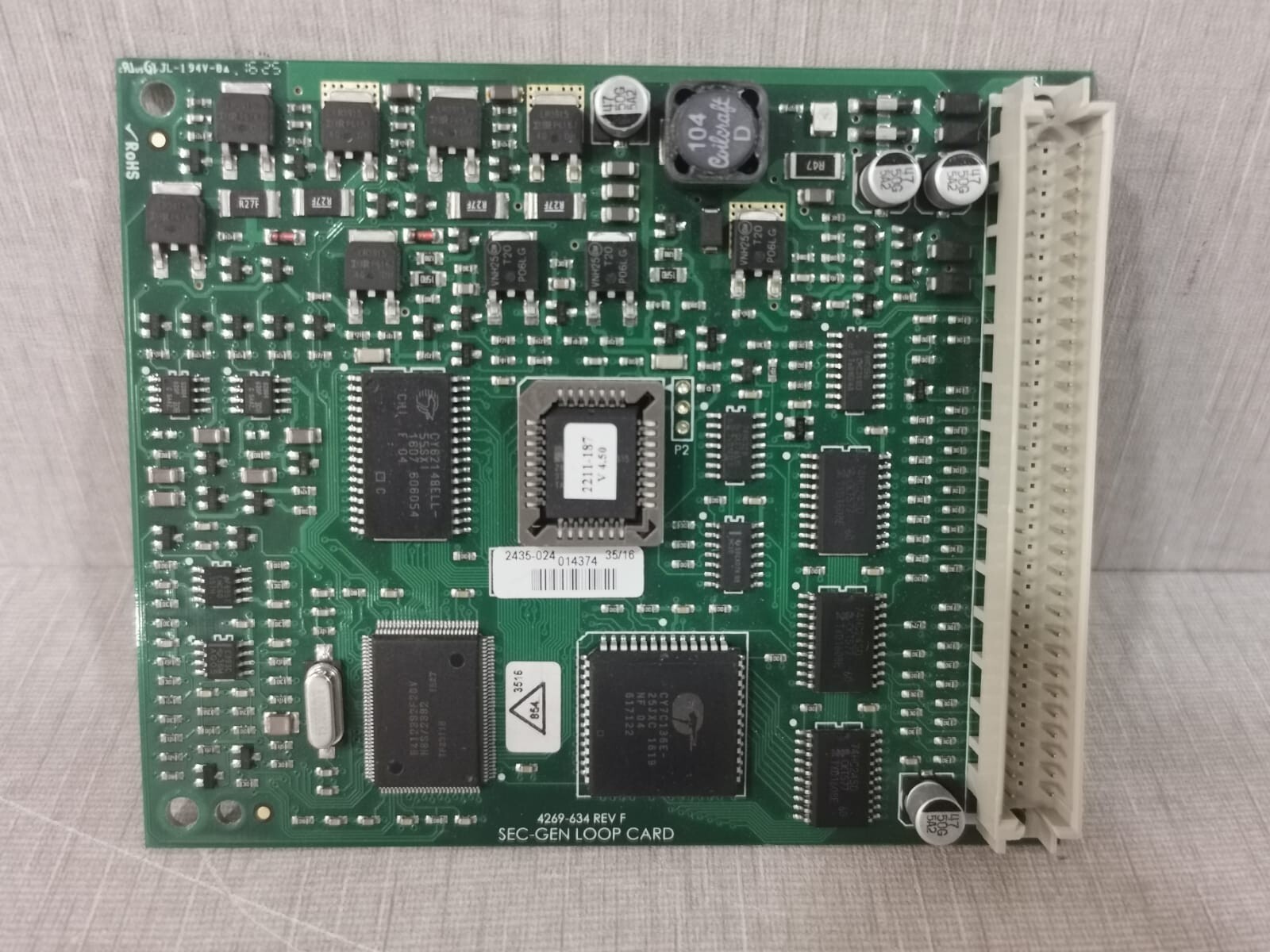 Honeywell 4269-634 REV.F Honeywell Gent Vigilon 4269-634 REV.F SEC-GEN LOOP CARD 7