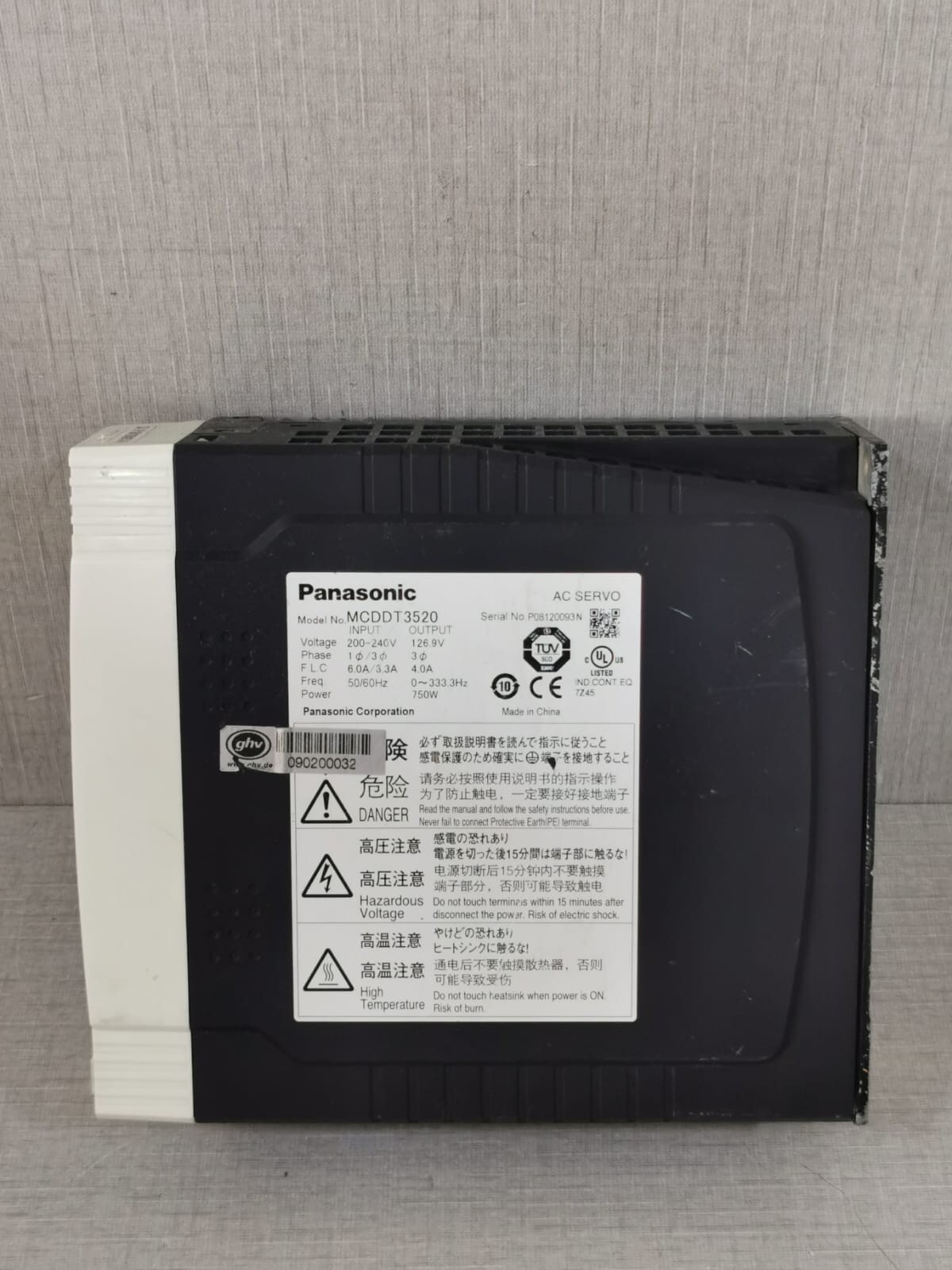 Panasonic MCDDT3520 PANASONIC MCDDT3520 AC SERVO DRIVER 5