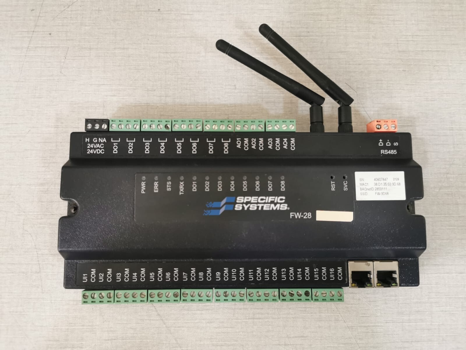 Johnson Controls FW-28 Johnson Controls Specific Systems FW-28 Control Module E351550 3