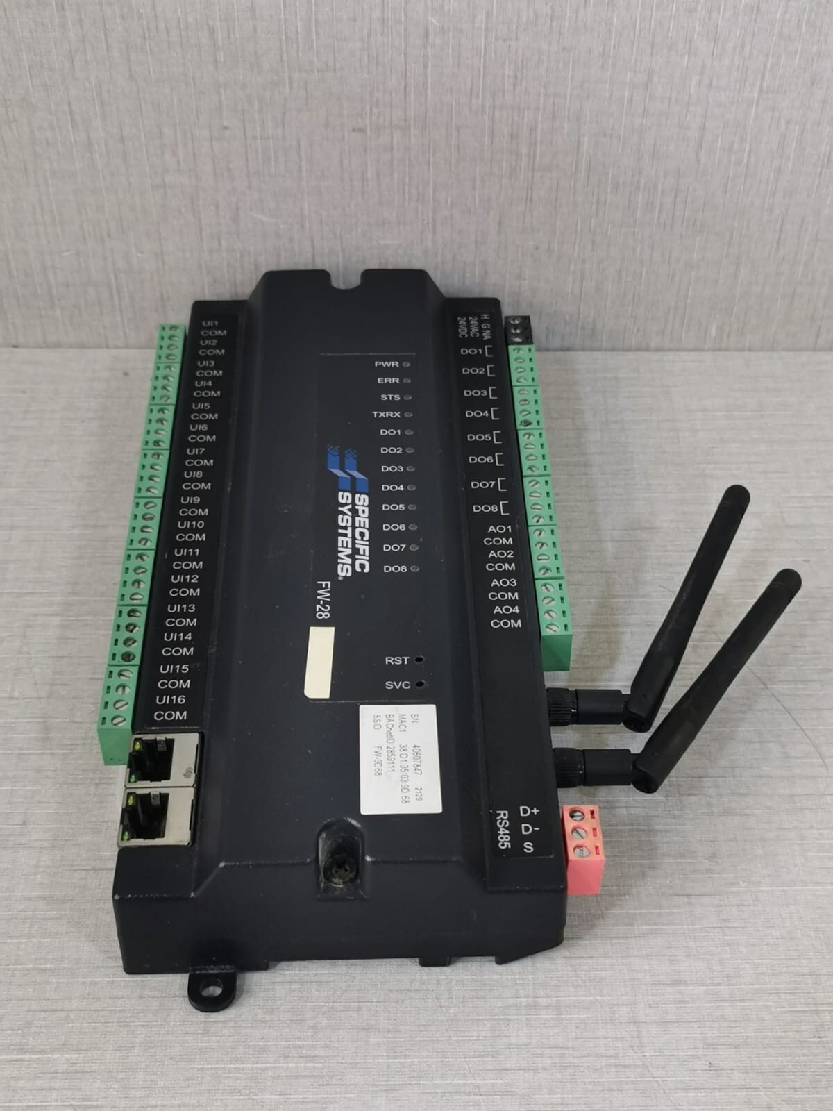 Johnson Controls FW-28 Johnson Controls Specific Systems FW-28 Control Module E351550 6