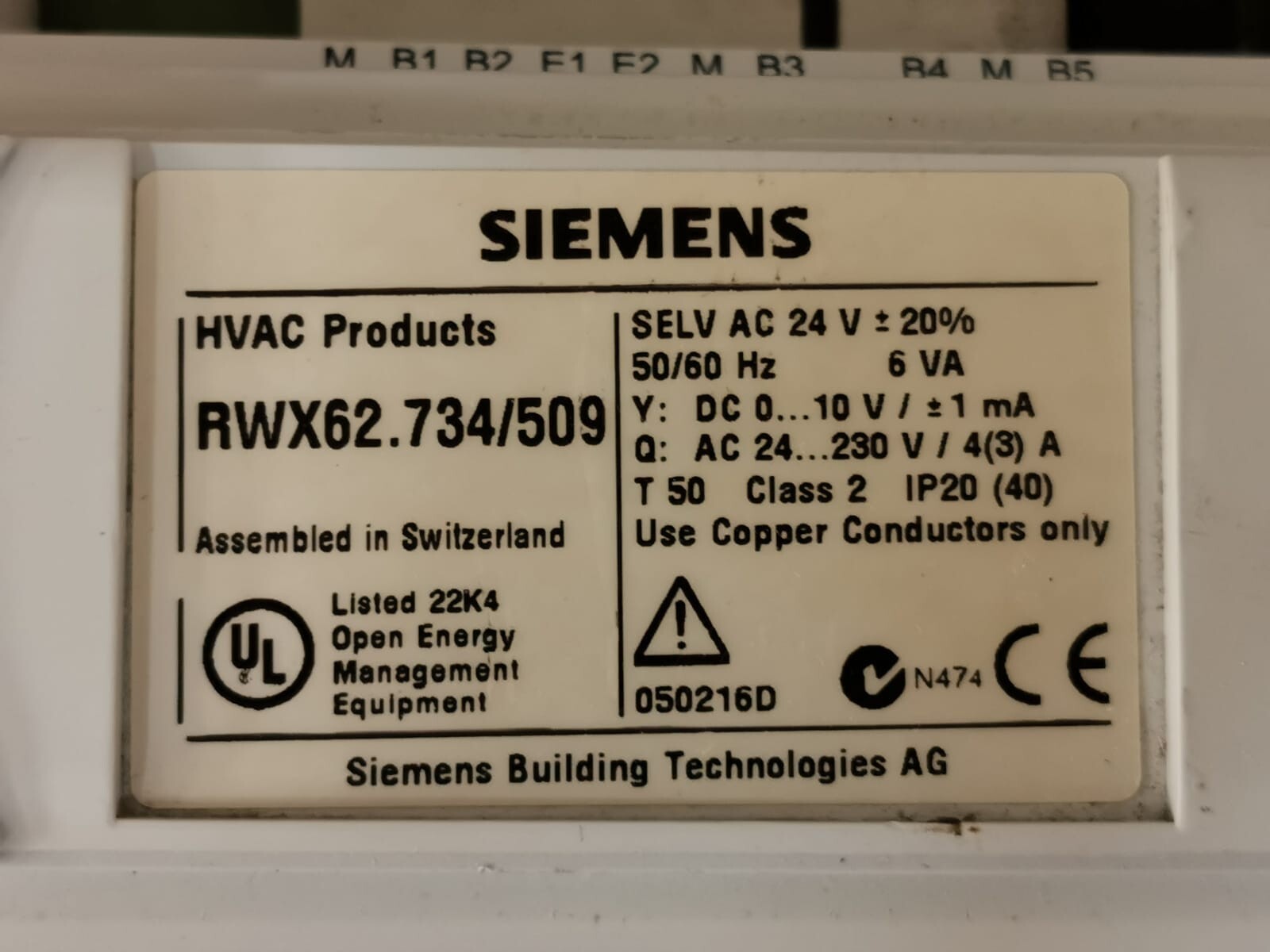 Siemens RWX62.734/509 SIEMENS RWX62.734/509 Universal Controller - Damaged Rubber Button 7