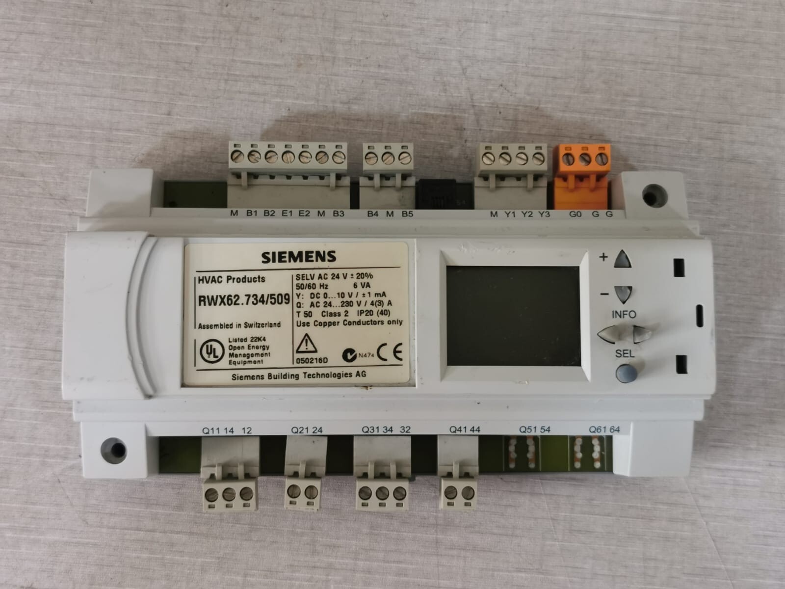 Siemens RWX62.734/509 SIEMENS RWX62.734/509 Universal Controller - Damaged Rubber Button 8