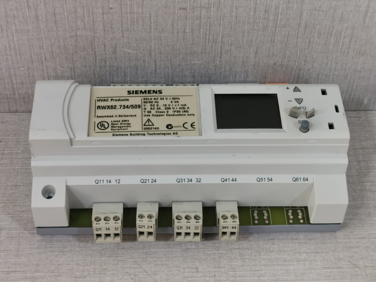 Siemens RWX62.734/509 SIEMENS RWX62.734/509 Universal Controller - Damaged Rubber Button 9