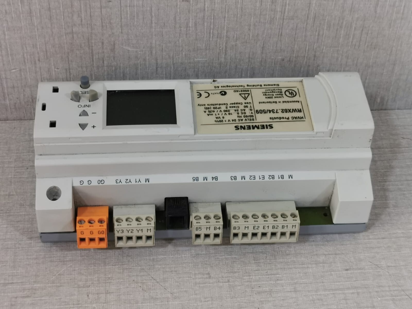 Siemens RWX62.734/509 SIEMENS RWX62.734/509 Universal Controller - Damaged Rubber Button 10