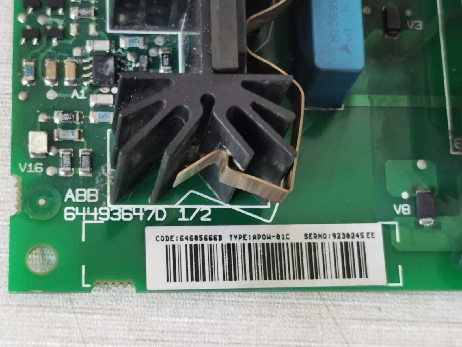 ABB APOW-01C ABB APOW-01C POWER SUPPLY BOARD 64493647D 1/2 2