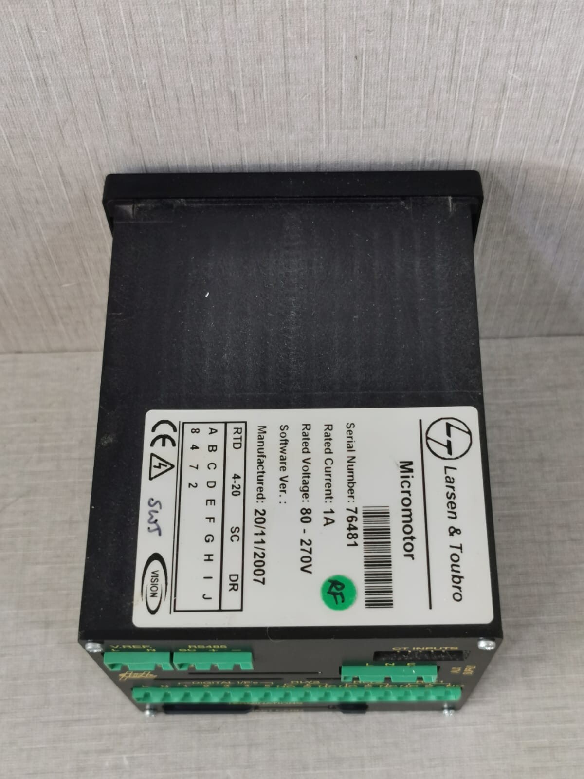 Larsen & Toubro LARSEN LARSEN & TOUBRO MICROMOTOR PROTECTION RELAY VISION 3