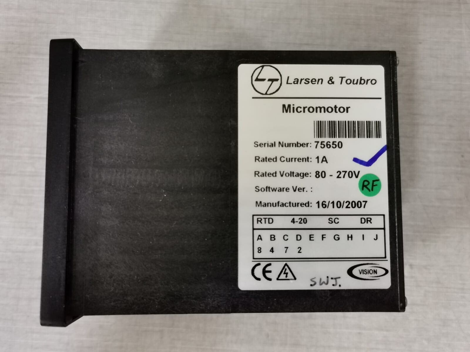 Larsen & Toubro LARSEN LARSEN & TOUBRO MICROMOTOR PROTECTION RELAY VISION 4