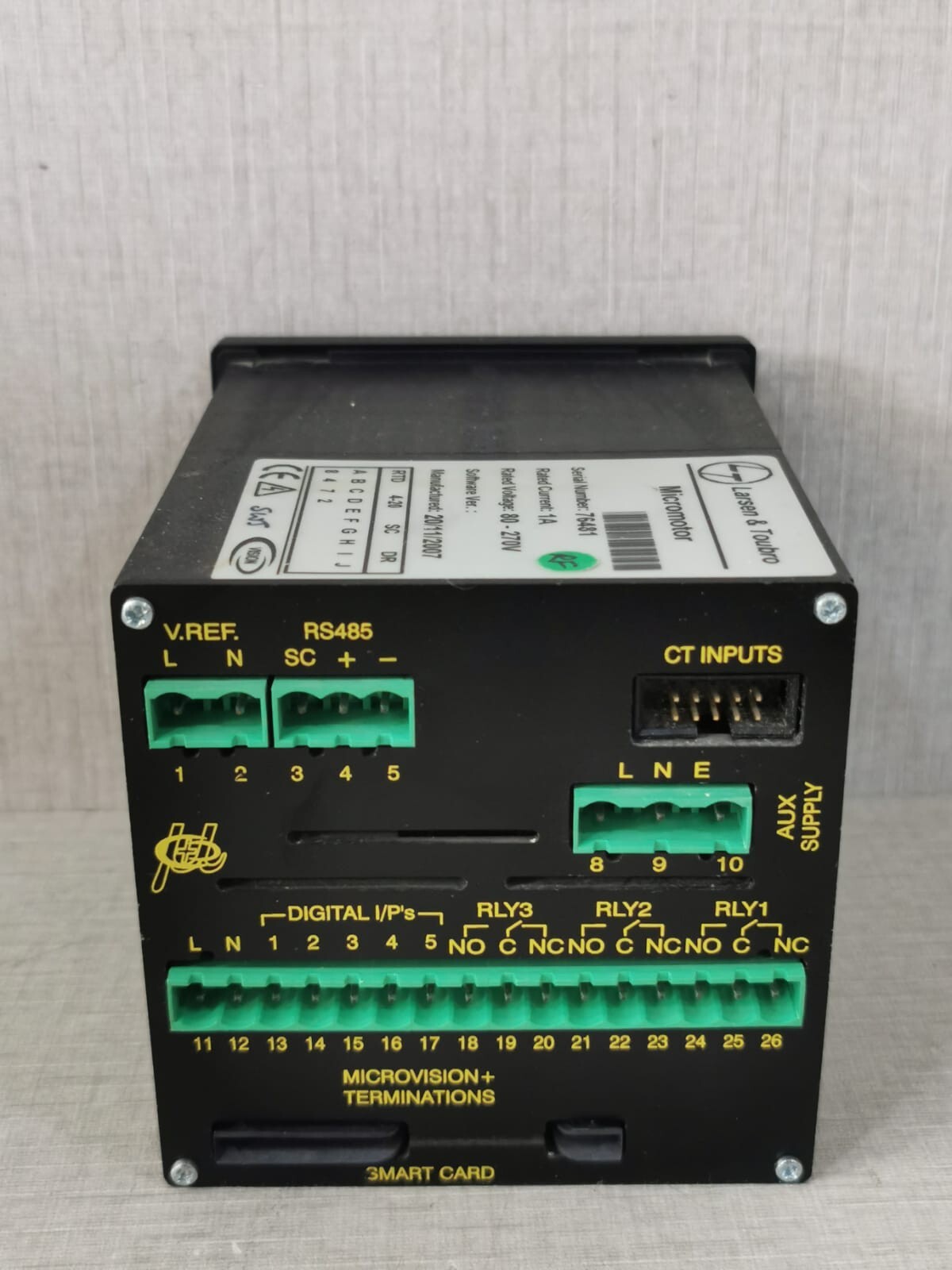 Larsen & Toubro LARSEN LARSEN & TOUBRO MICROMOTOR PROTECTION RELAY VISION 6