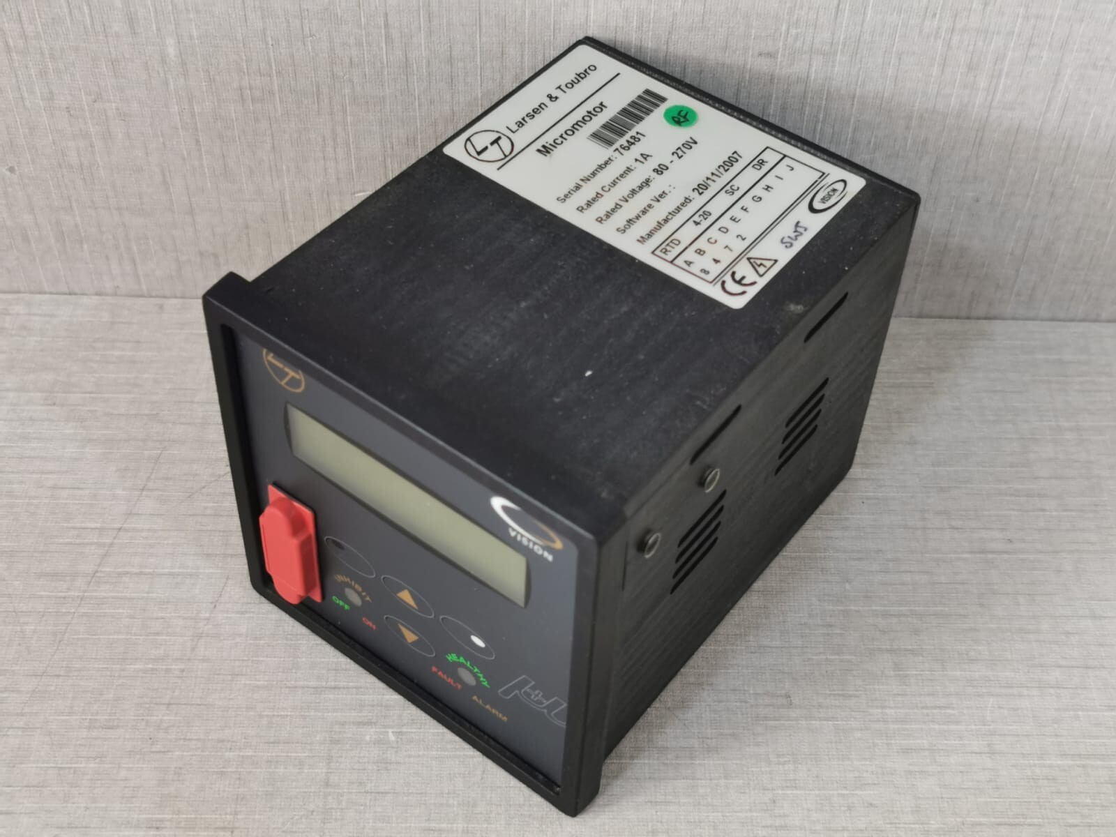 Larsen & Toubro LARSEN LARSEN & TOUBRO MICROMOTOR PROTECTION RELAY VISION 10