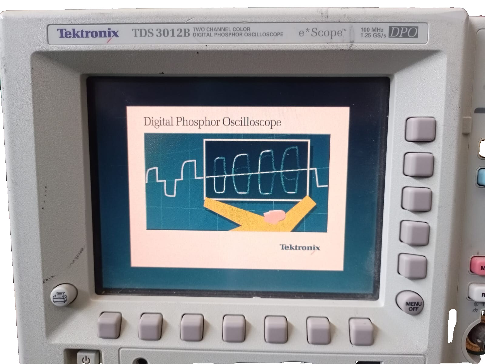 TEKTRONIX 2-CHANNEL TEKTRONIX TDS 3012B 2-CHANNEL COLOR DIGITAL PHOSPHOR OSCILLOSCOPE 100MHZ 1.25G/S 2