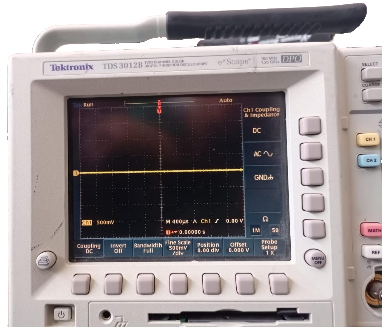 TEKTRONIX 2-CHANNEL TEKTRONIX TDS 3012B 2-CHANNEL COLOR DIGITAL PHOSPHOR OSCILLOSCOPE 100MHZ 1.25G/S 3