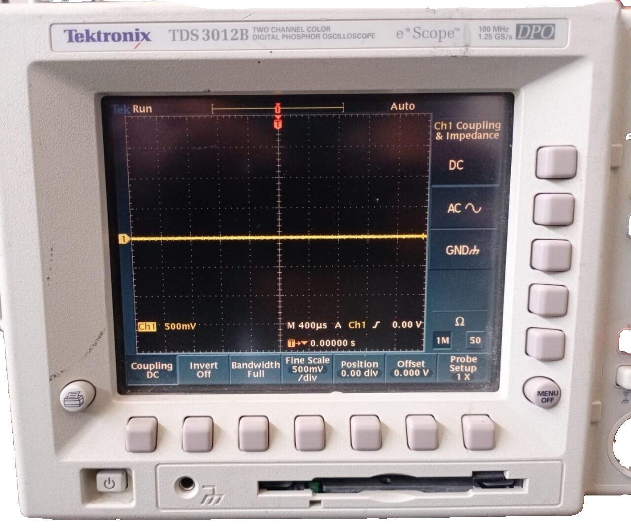 TEKTRONIX 2-CHANNEL TEKTRONIX TDS 3012B 2-CHANNEL COLOR DIGITAL PHOSPHOR OSCILLOSCOPE 100MHZ 1.25G/S 6