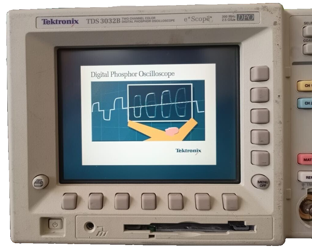 TEKTRONIX 2.5 TEKTRONIX TDS 3032B 2CHANNEL COLOR DIGITAL PHOSPHOR OSCILLOSCOPE 300MHZ 2.5 GS/S 6