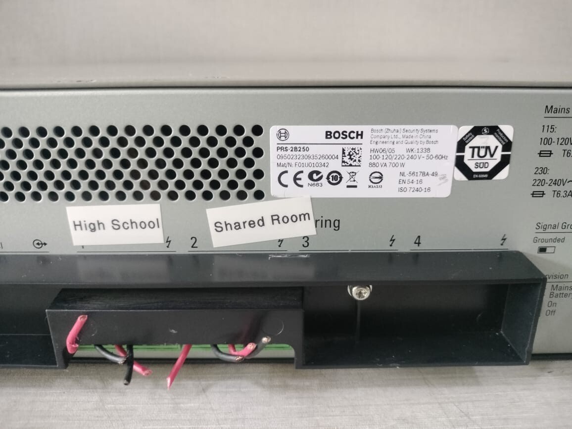 Bosch F01U010342 BOSCH SECURITY SYSTEMS PRS 2B250 / F01U010342 BASIC AMPLIFIER 5