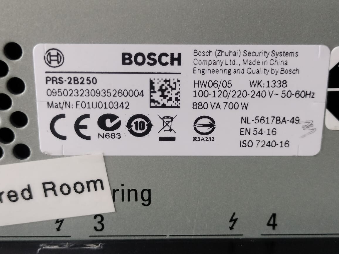 Bosch F01U010342 BOSCH SECURITY SYSTEMS PRS 2B250 / F01U010342 BASIC AMPLIFIER 10