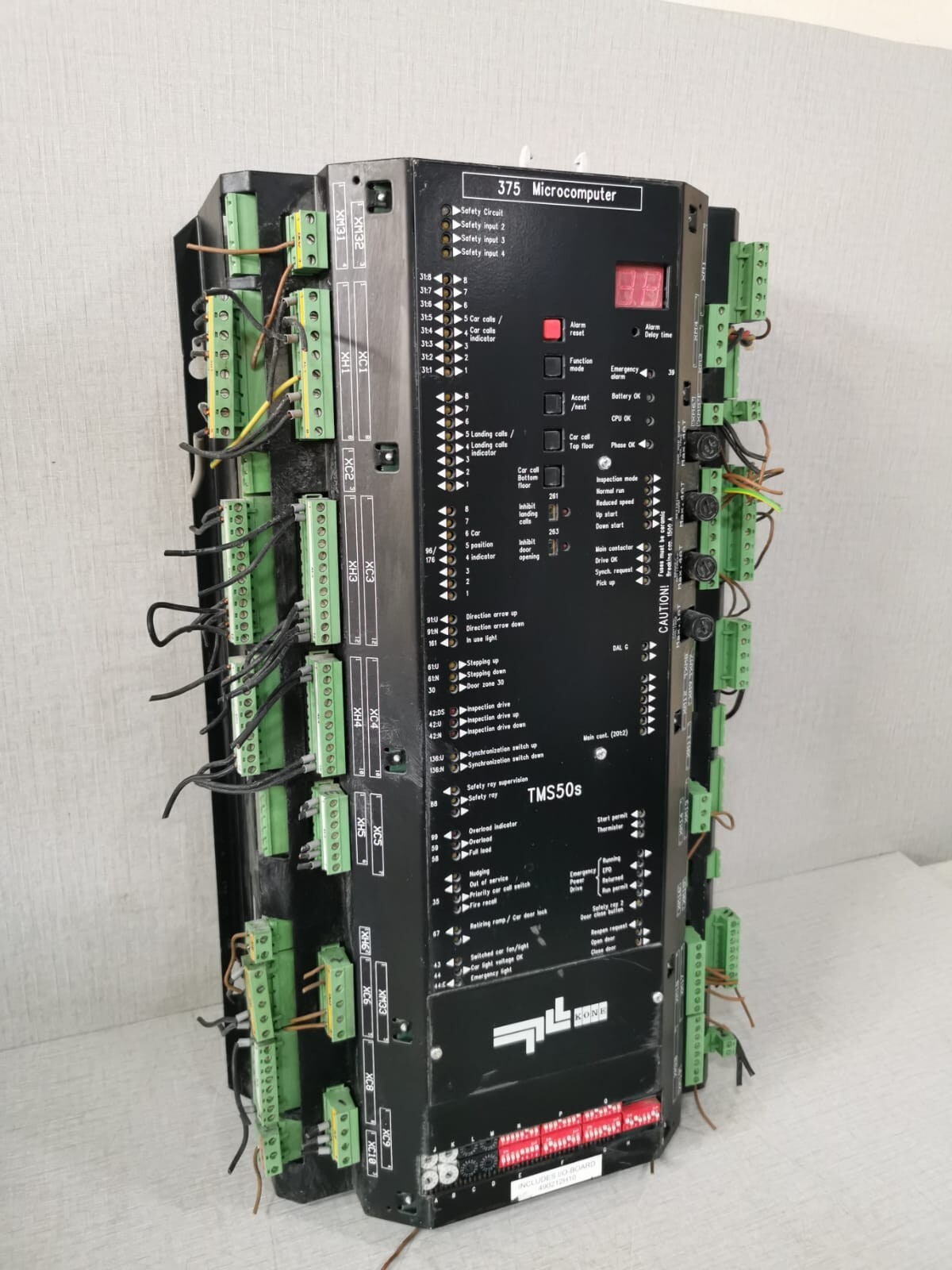 KONE 617554G01 KONE 375 MICROCOMPUTER TMS50S 617554G01 REV 0.0 415V/230V BOARD PANEL 4