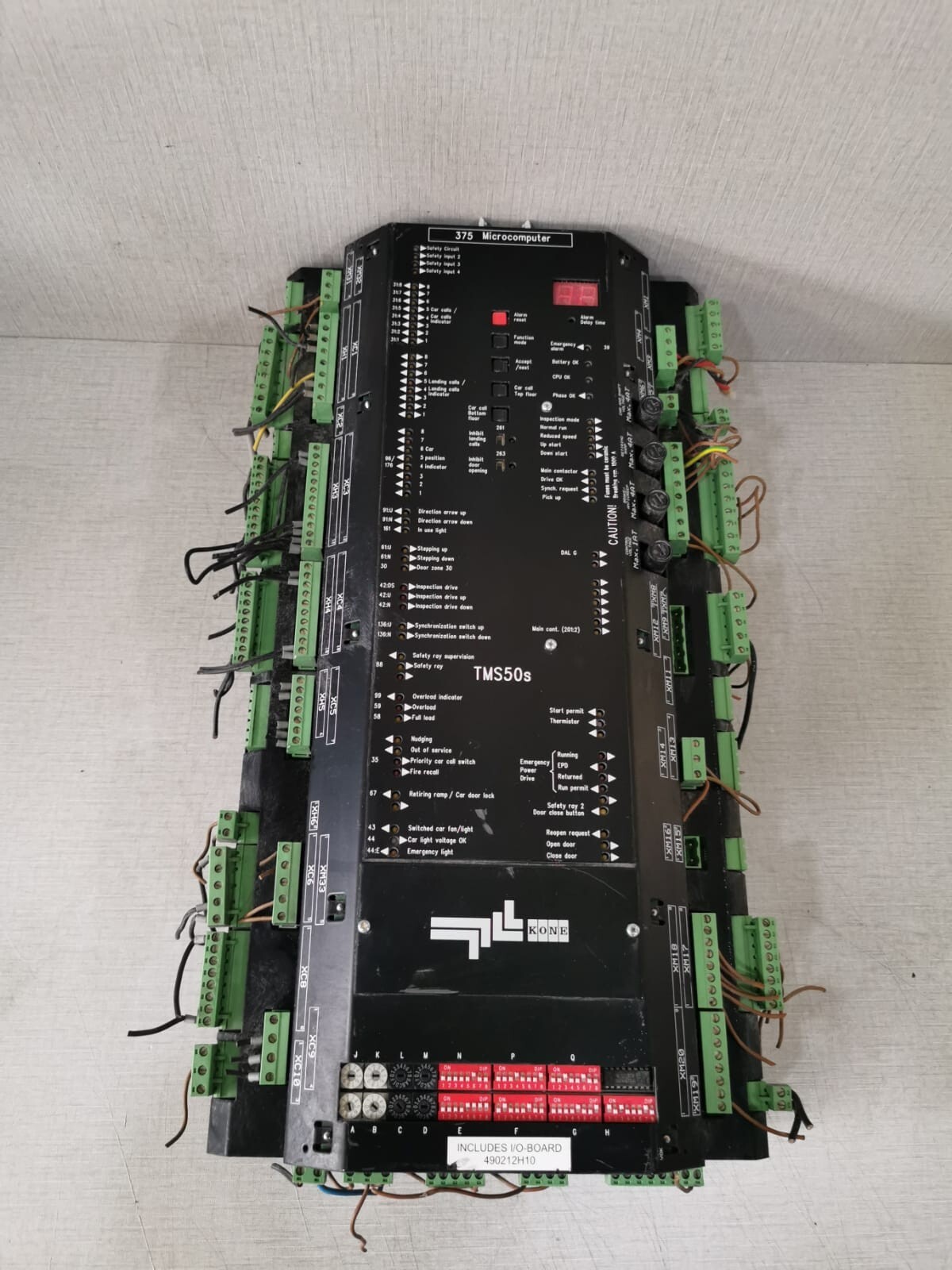 KONE 617554G01 KONE 375 MICROCOMPUTER TMS50S 617554G01 REV 0.0 415V/230V BOARD PANEL 9